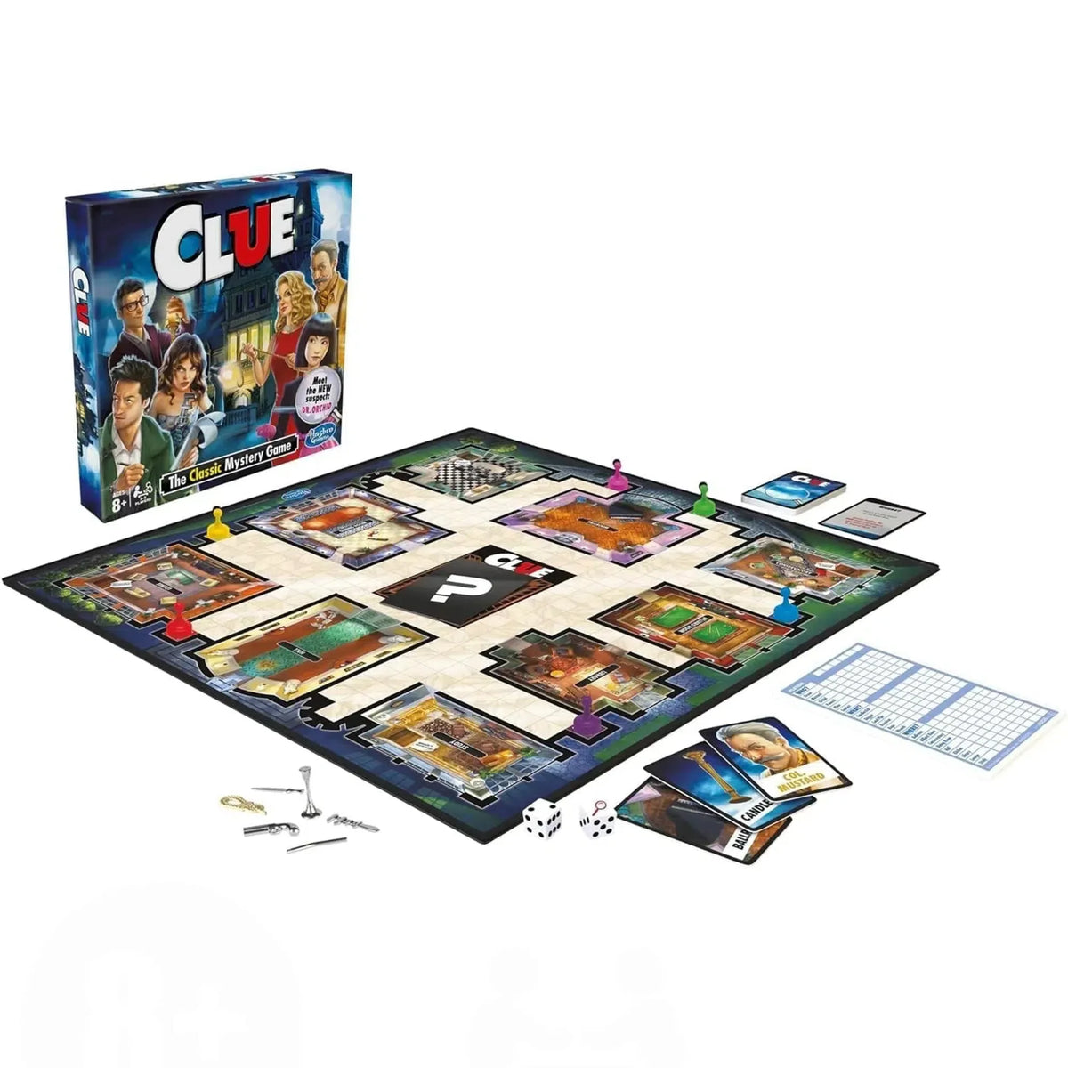 Clue - Social Deduction Mystery Board Game for Family, Adults, and Children (3-6 Players, Ages 8+) - Hasbro Gaming