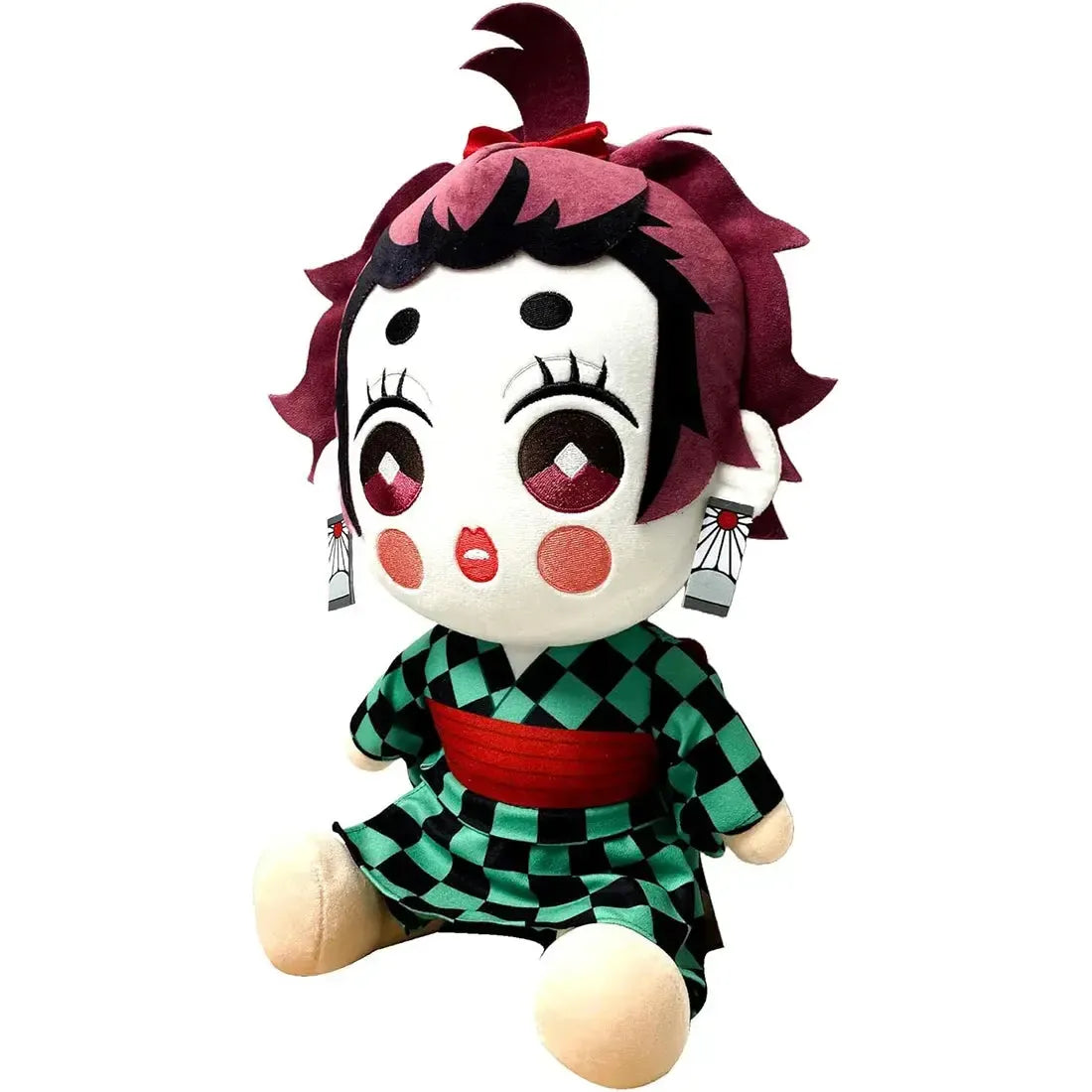Demon Slayer [Entertainment District Arc] - Sitting Tanjiro Kamado With Makeup Jumbo Plush (12") - Great Eastern Entertainment