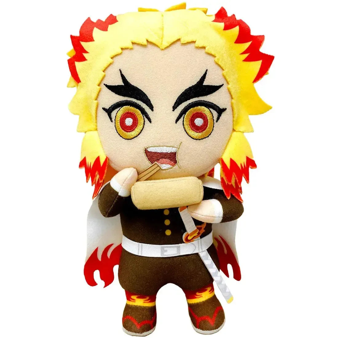 Demon Slayer the Movie: Mugen Train - "Umai!" Senjuro Rengoku Eating Bento Plush (8") - Great Eastern Entertainment