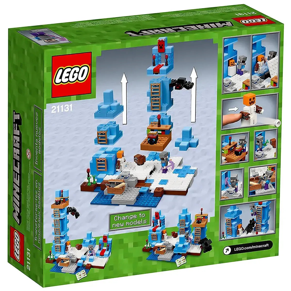 LEGO [Minecraft] - The Ice Spikes Building Set - Minifig-scale Series (21131)