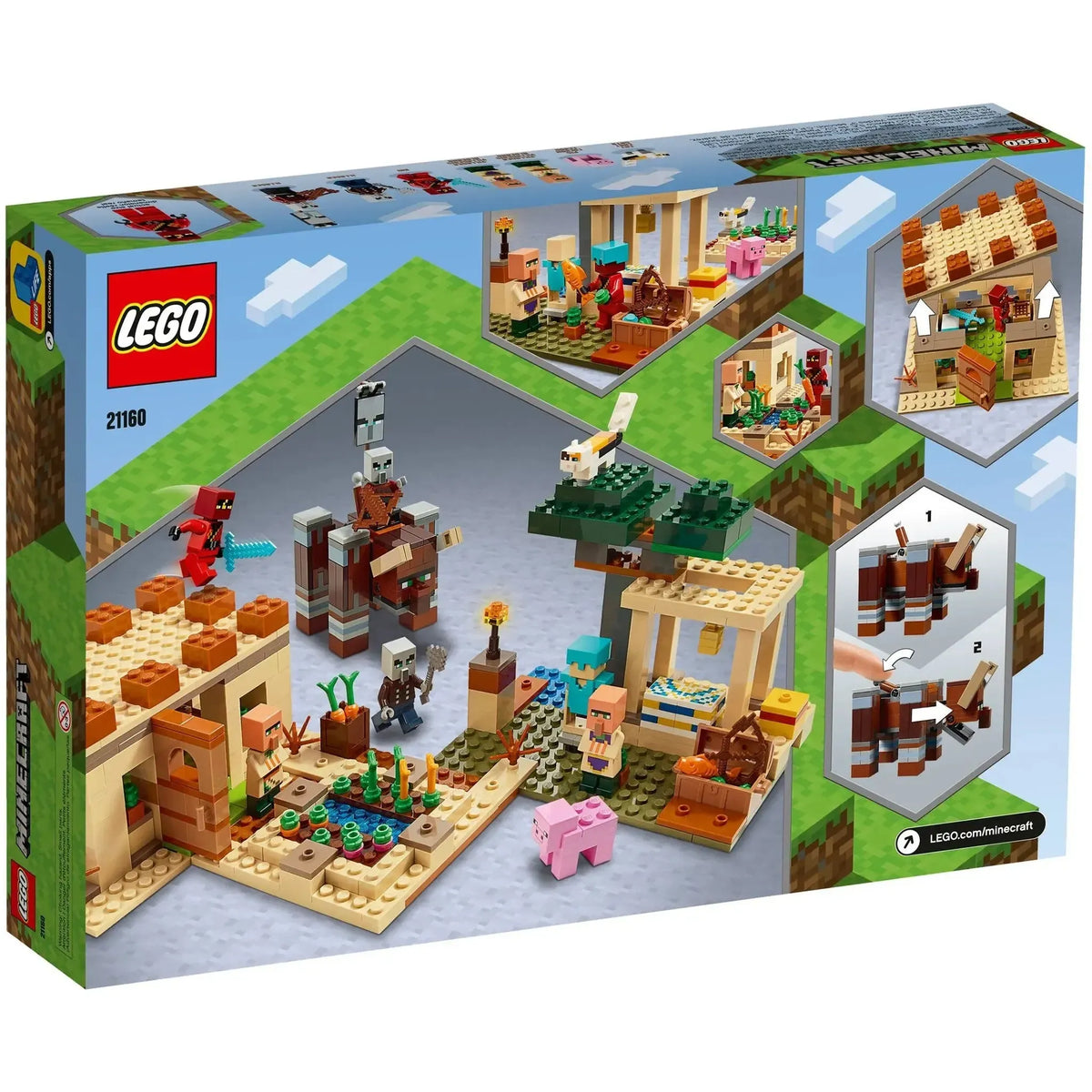 LEGO [Minecraft] - The Illager Raid Building Set - Minifig-scale Series (21160)
