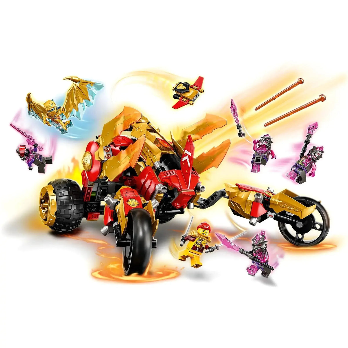 LEGO [Ninjago] - Kai's Golden Dragon Raider Building Set - Crystalized Series (71773)