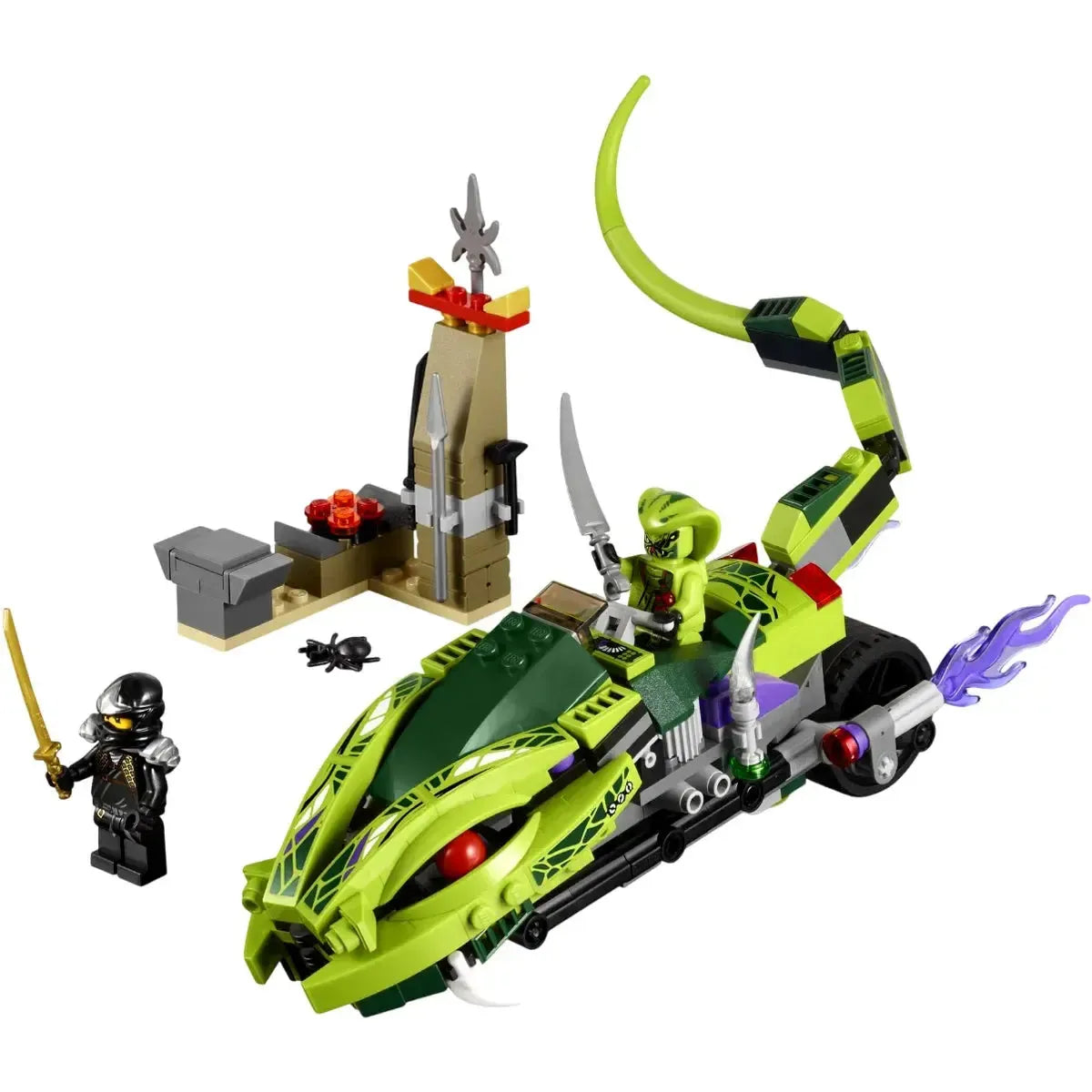 LEGO [Ninjago] - Lasha's Bite Cycle Building Set - Rise of the Snakes Series (9447)