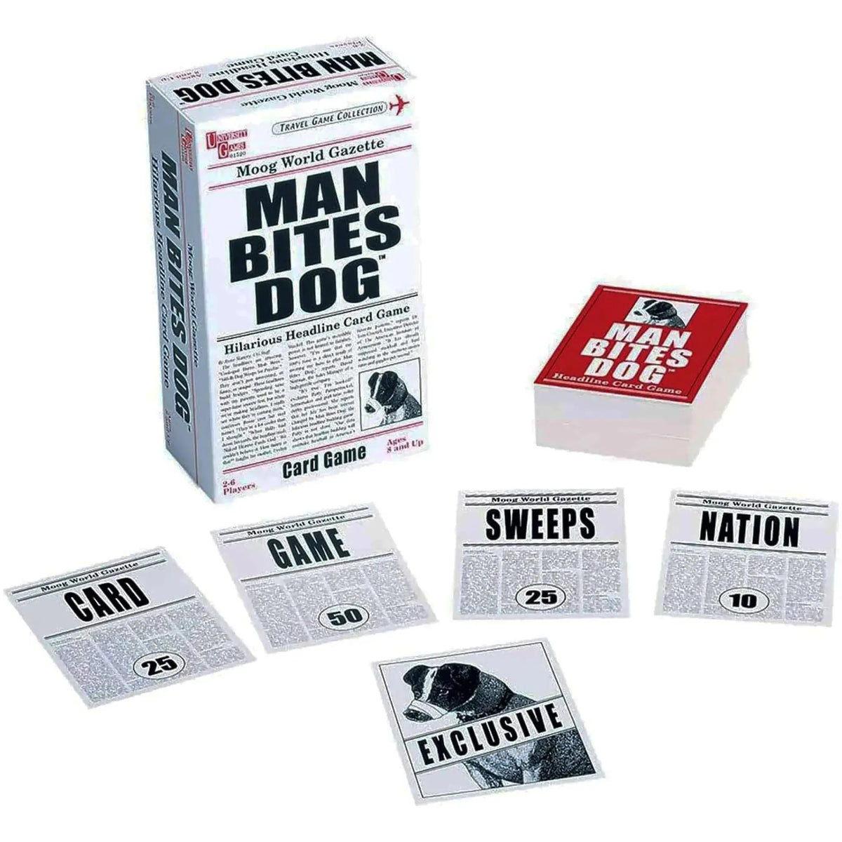 Man Bites Dog - Funny Party Card Game for Family, Adults, and Children (2-6 Players, Ages 8+) - University Games