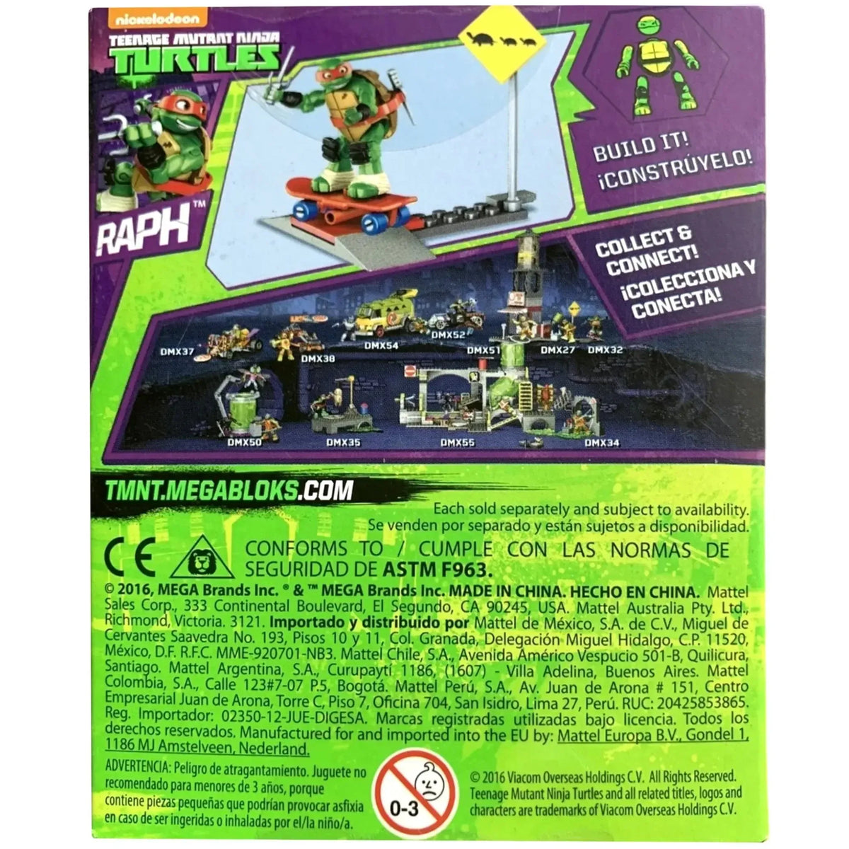 Mega Bloks [Teenage Mutant Ninja Turtles] - Raph Skate Training Building Set - TMNT Series (DMX32)