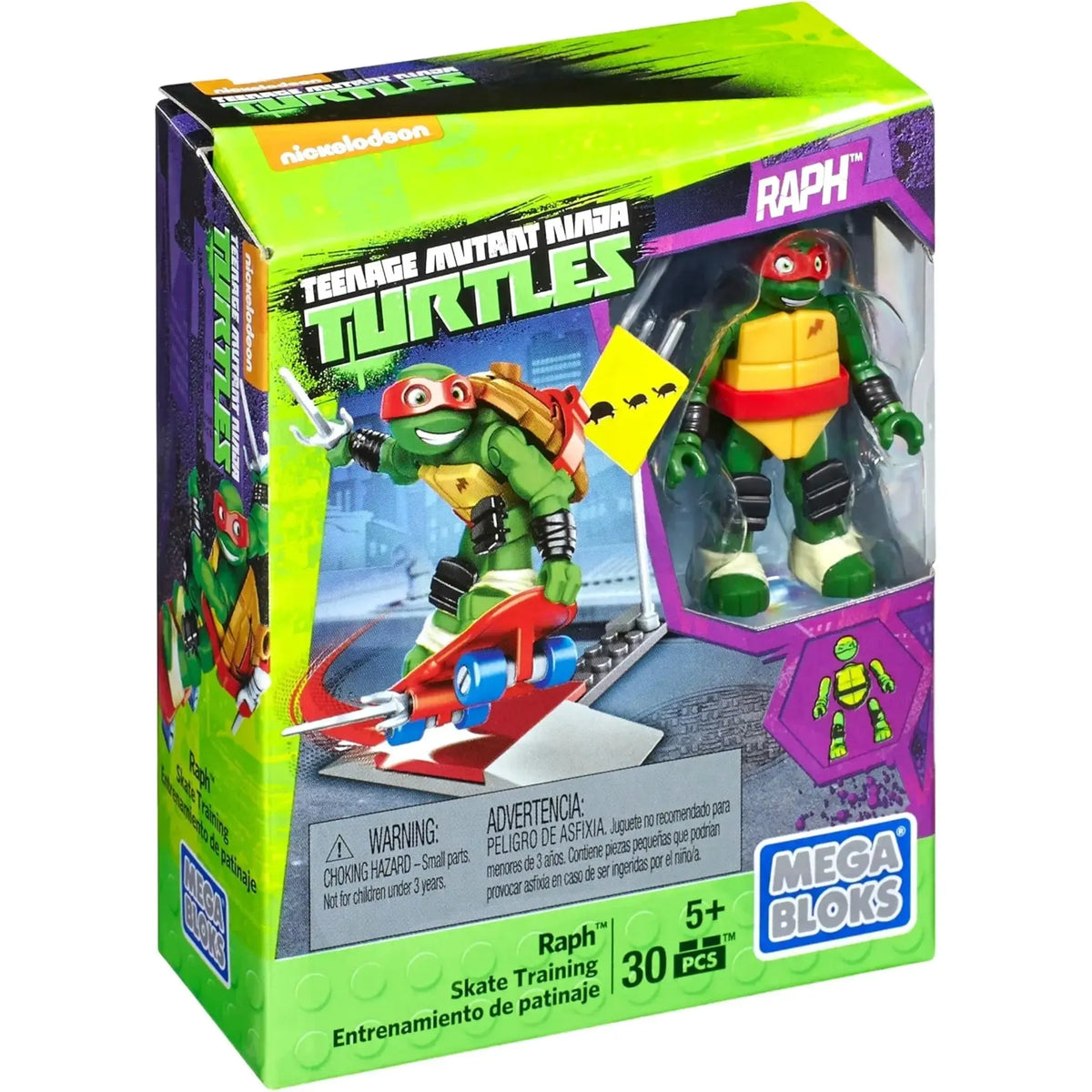 Mega Bloks [Teenage Mutant Ninja Turtles] - Raph Skate Training Building Set - TMNT Series (DMX32)