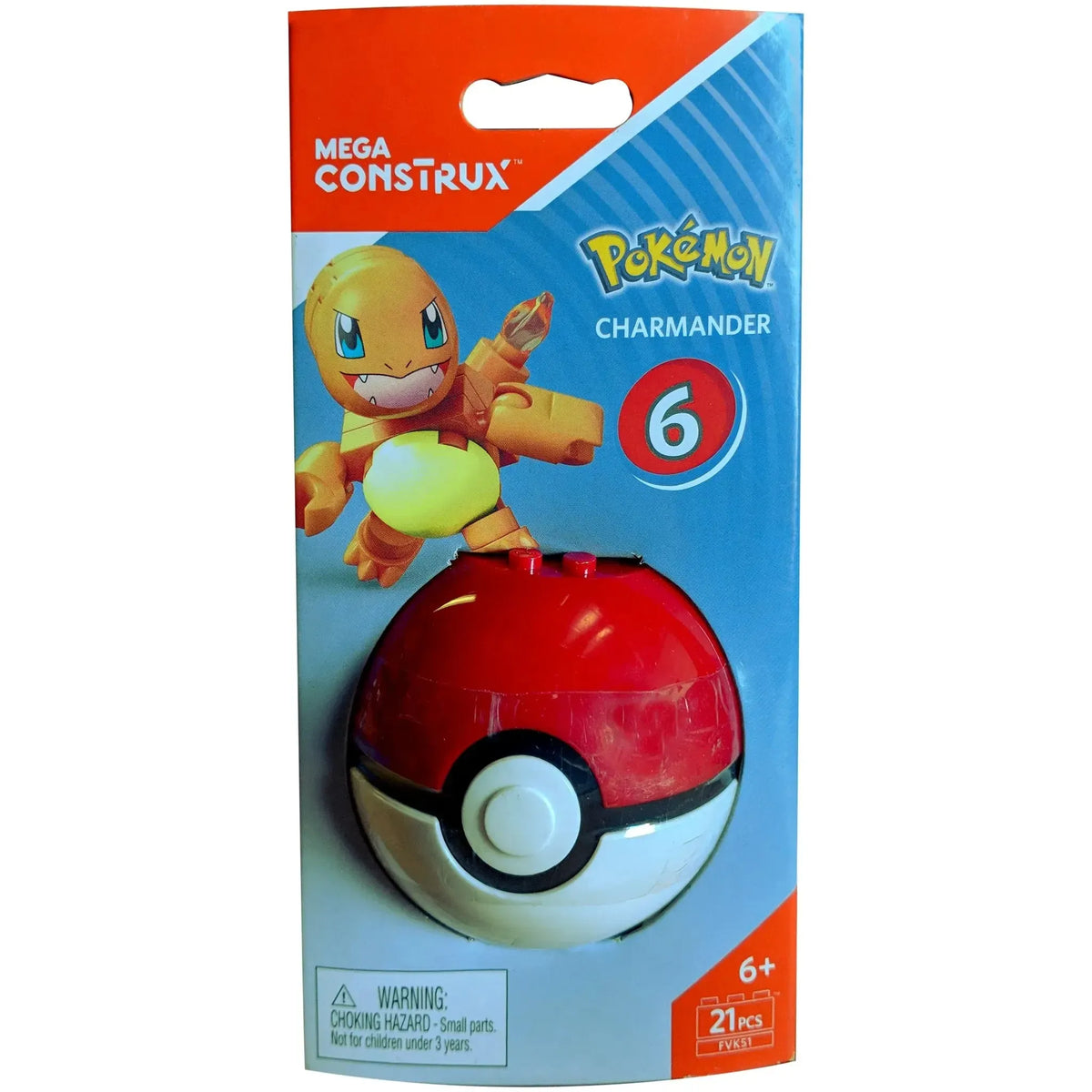 Mega Construx [Pokémon] - Charmander Building Set - Mega Bloks - Series 6 (FVK51) - (2017)