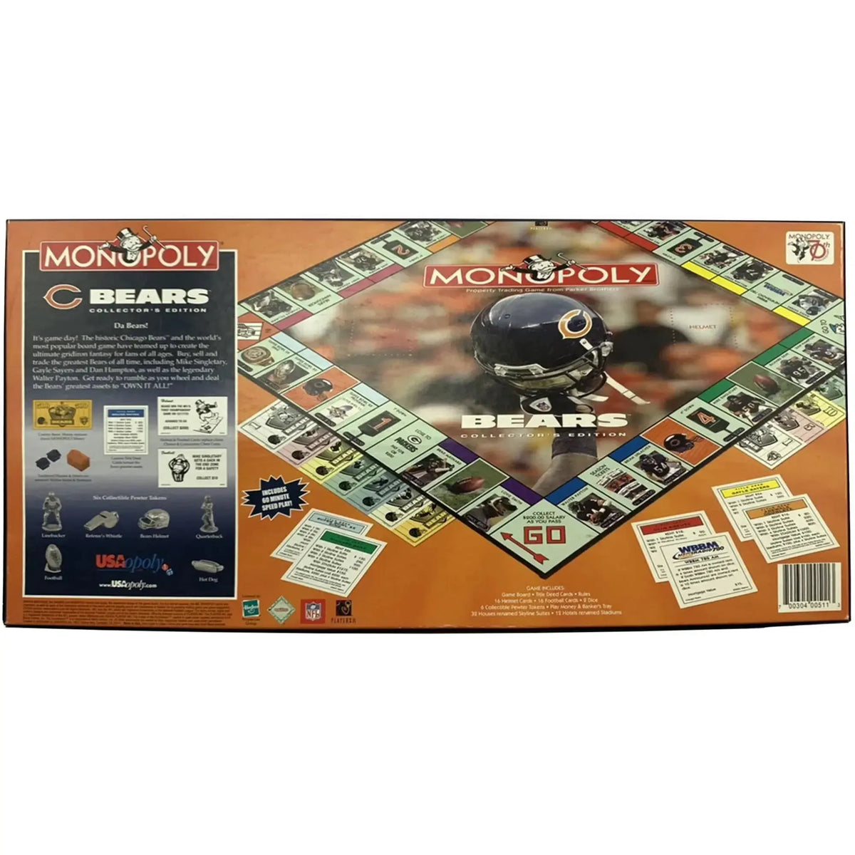 Monopoly: Chicago Bears Collector's Edition - Competitive Football Board Game for Family, Adults, and Children (2-6 Players, Ages 8+) - USAopoly