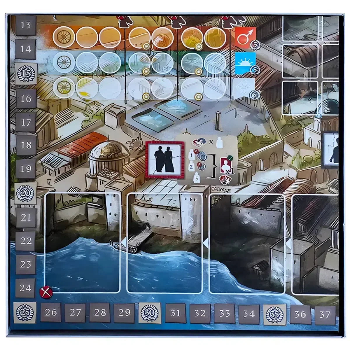 Nova Roma - Strategy Civilization Board Game for Family, and Adults (1-4 Players, Ages 14+) - 25th Century Games