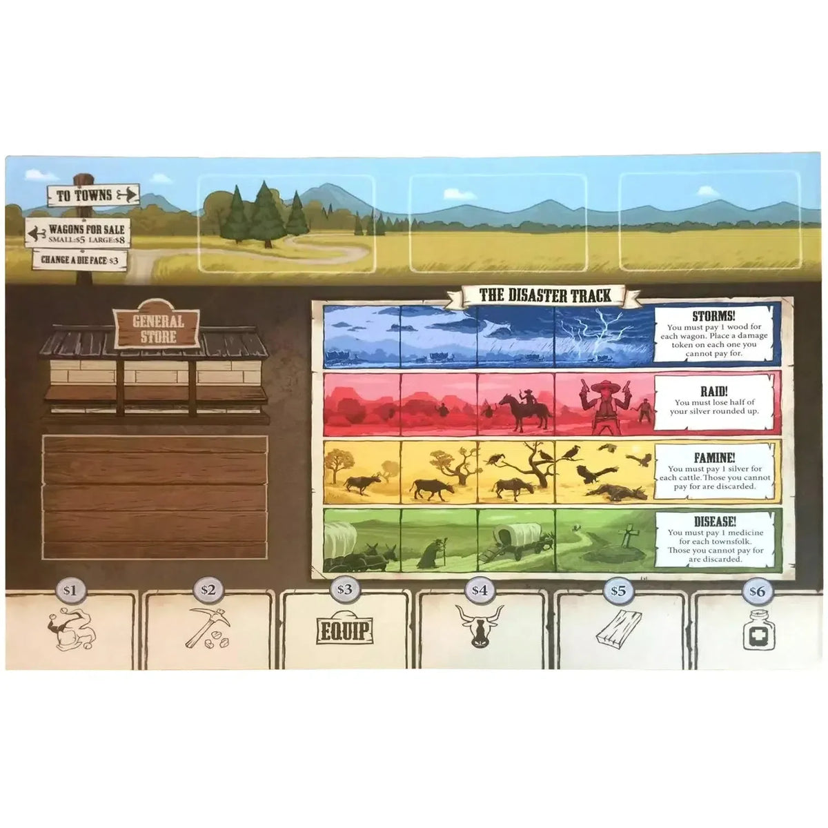 Pioneer Days - Dice-Based Civilization Board Game for Family, and Adults (2-4 Players, Ages 14+) - Tasty Minstrel Games