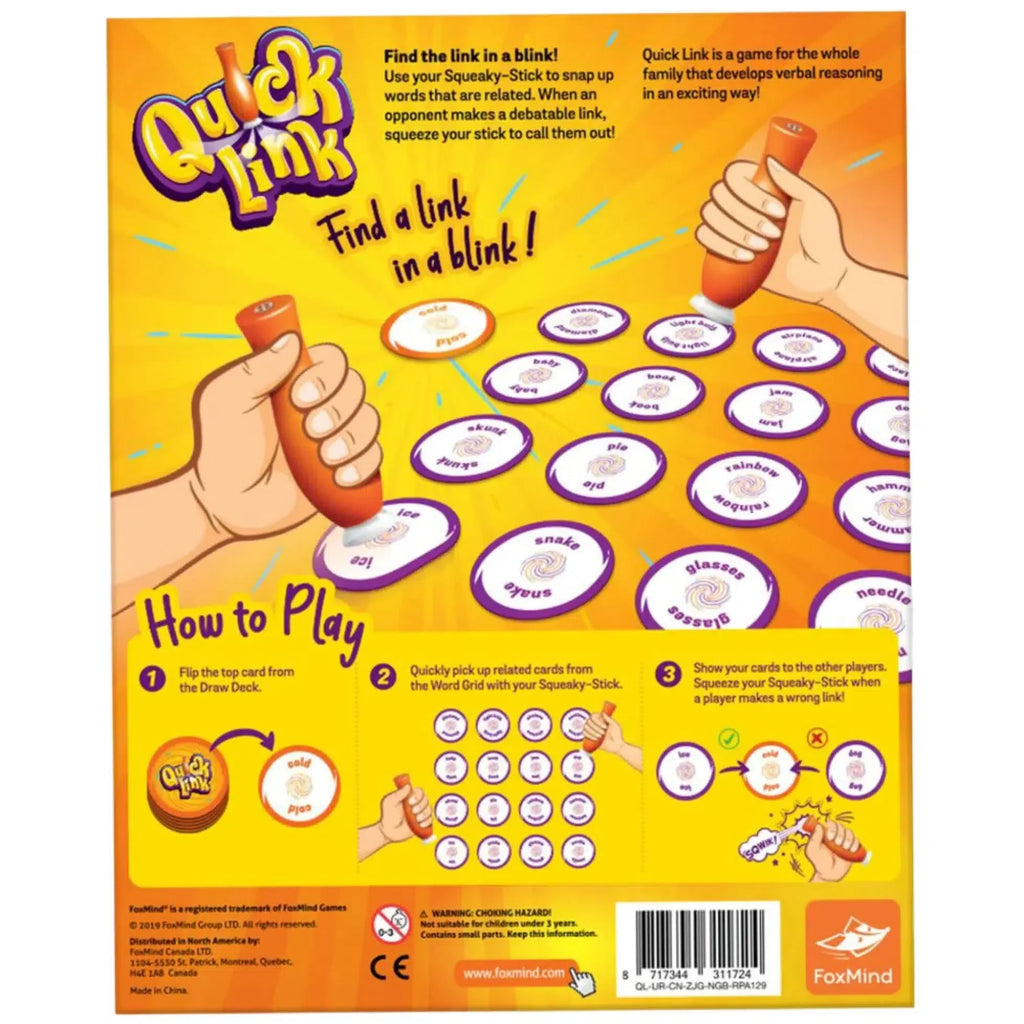 Quick Link - Party Math Card Game for Family, Adults, and Children (2-4 Players, Ages 7+) - FoxMind
