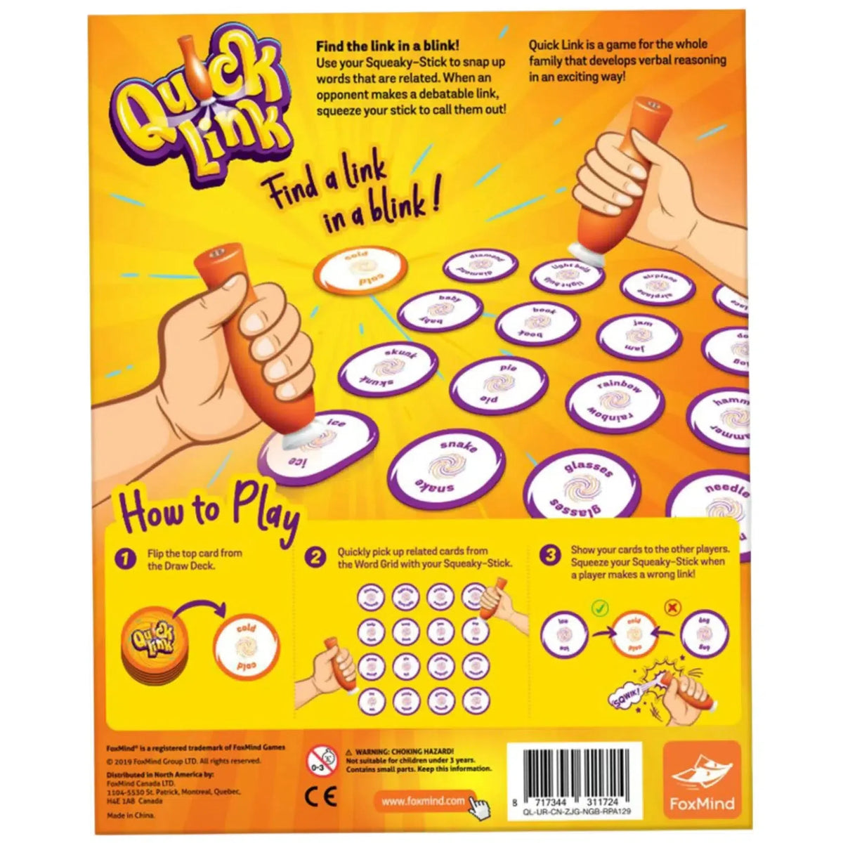 Quick Link - Party Math Card Game for Family, Adults, and Children (2-4 Players, Ages 7+) - FoxMind