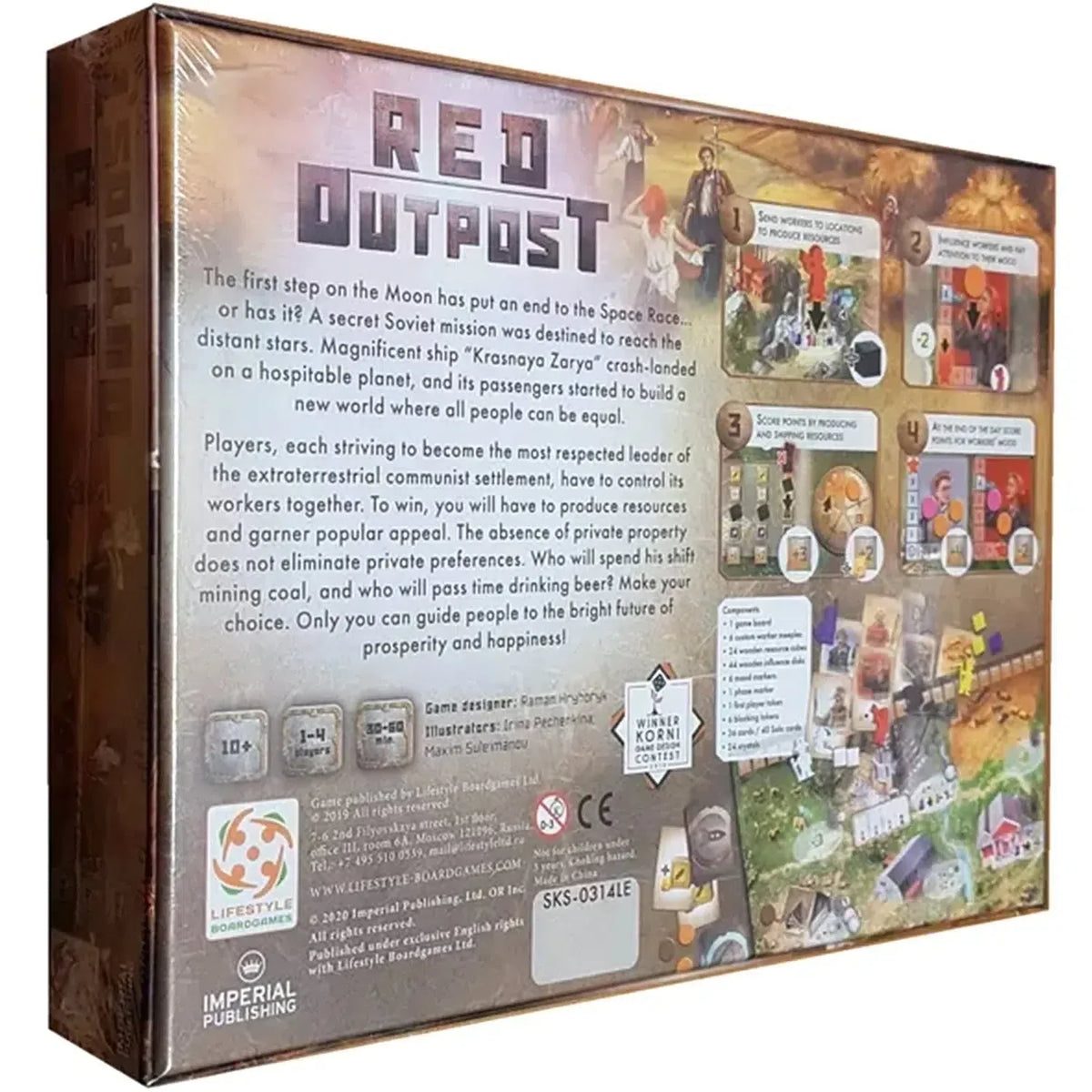 Red Outpost - Worker Placement Civilization Board Game for Family, and Adults (1-4 Players, Ages 10+) - Imperial Publishing
