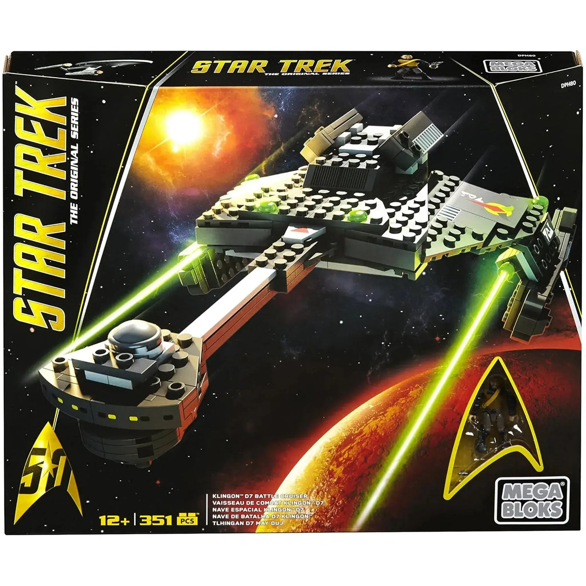 Star Trek - Klingon D7 Battle Cruiser Collector Construction Set - Mega Bloks | DPH80