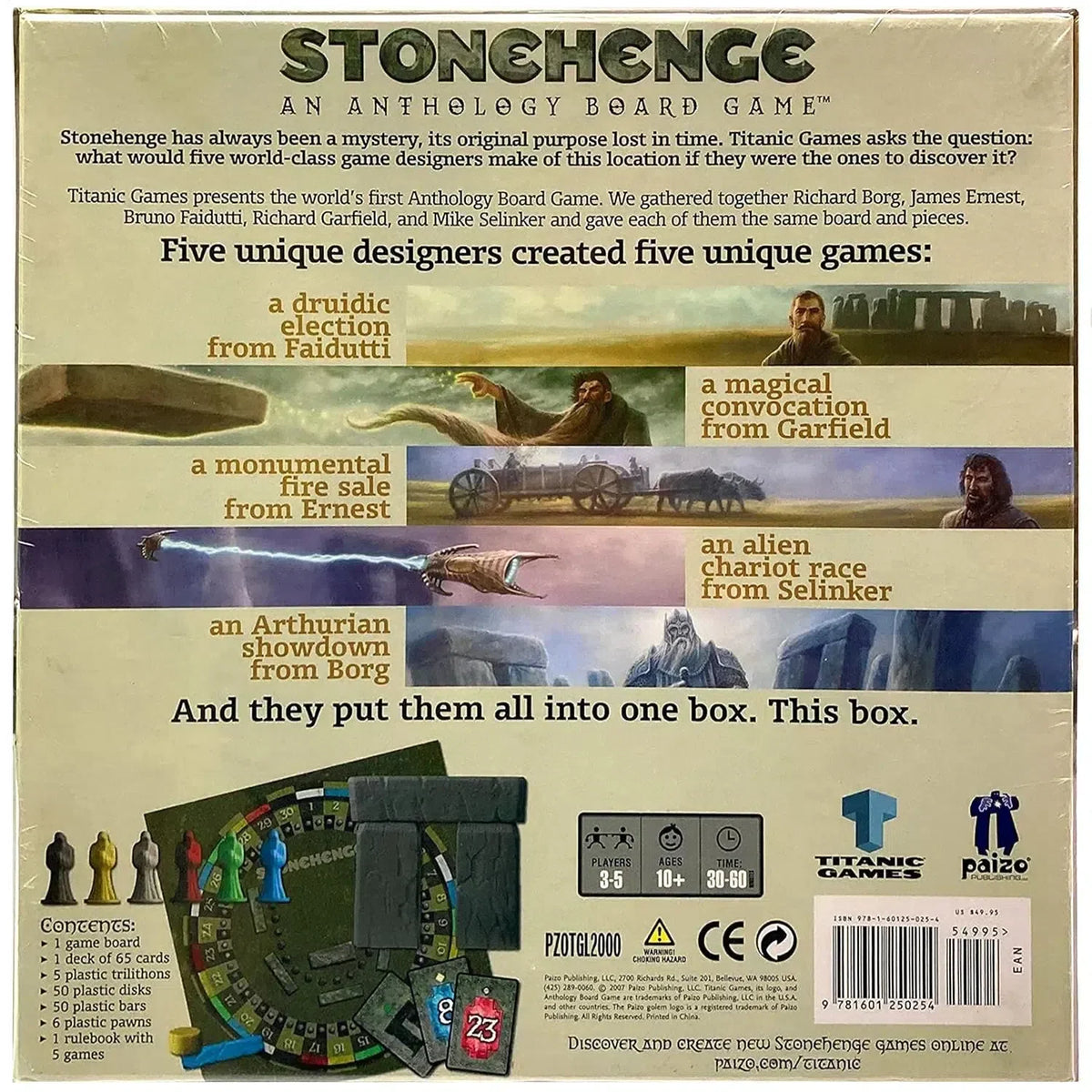 Stonehenge: An Anthology Board Game - Strategy Civilization Board Game for Family, and Adults (3-5 Players, Ages 10+) - Titanic Games