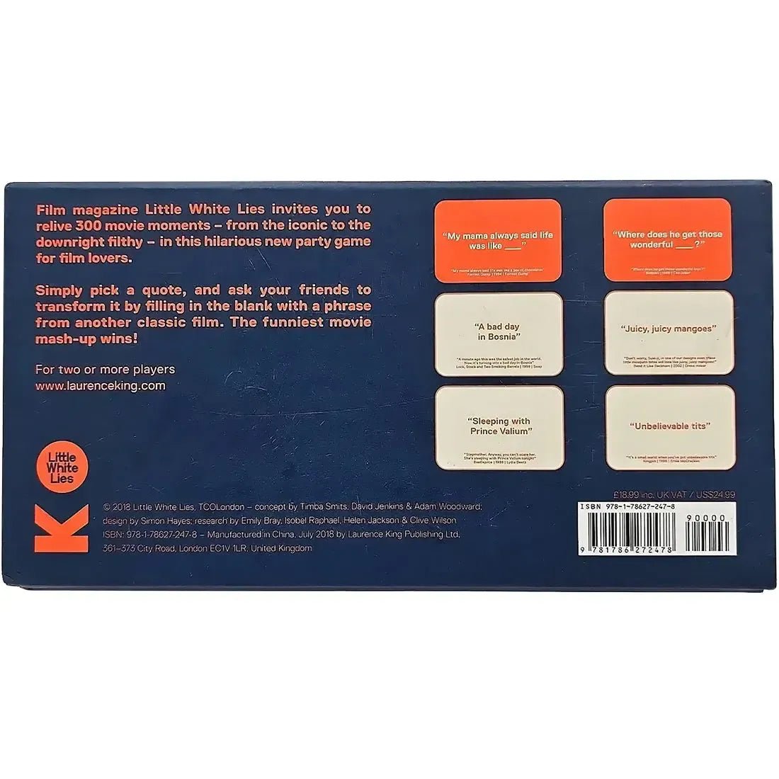 The Movie Misquote Game - Party Movies Card Game for Family, and Adults (2+ Players, Ages 16+) - Little White Lies