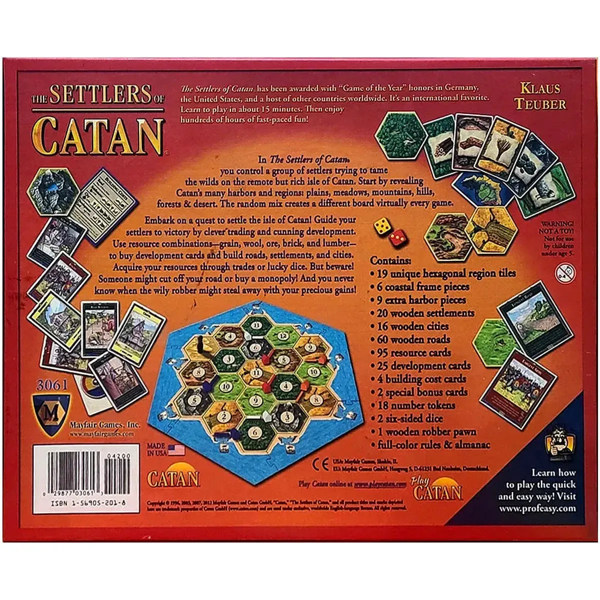 The Settlers of Catan - Strategy Civilization Board Game for Family and Adults (3-4 Players, Age 10+) - Mayfair Games (2012)