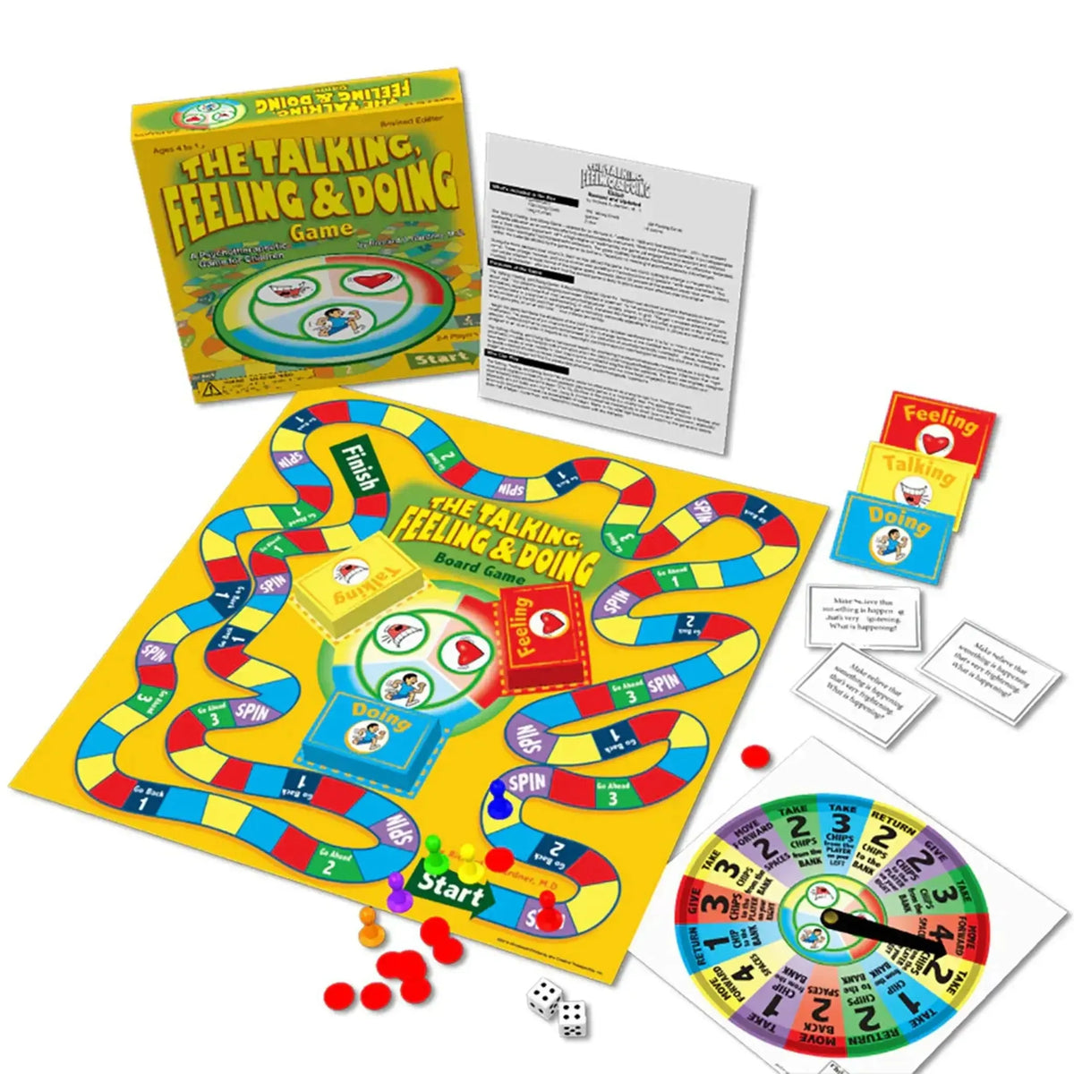 The Talking, Feeling and Doing - Competitive Psychology Board Game for Family, Adults, and Children (2-6 Players, Ages 4+) - Creative Therapeutics