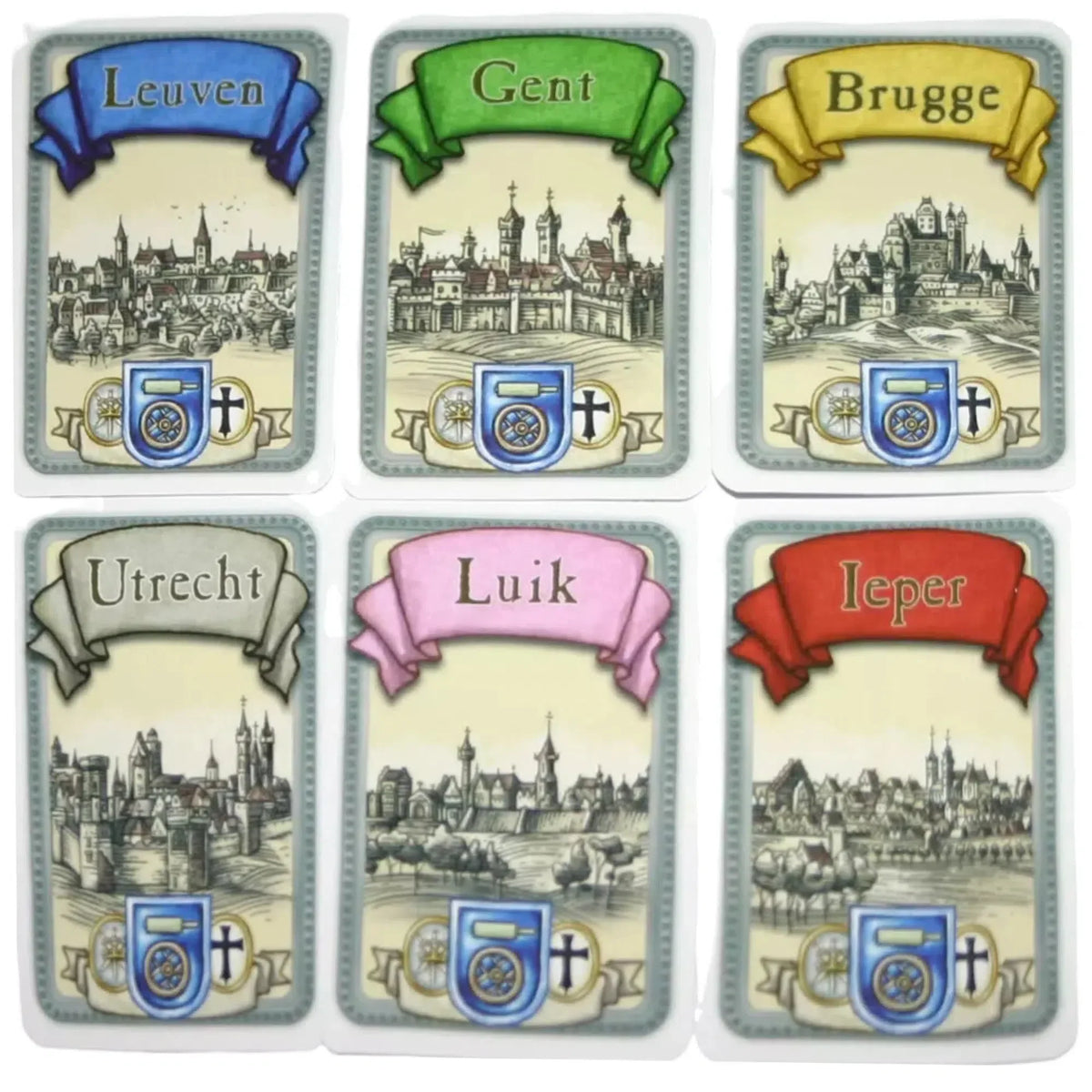 Vlaanderen 1302 - Tile Placement Civilization Board Game for Family, and Adults (2-4 Players, Ages 10+) - Queen Games